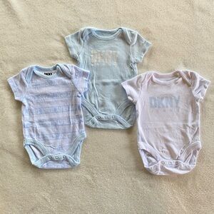 DKNY 0-3 Months Onesie Bundle